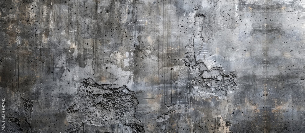 Aufkleber wall structure with a textured background like a grunge canvas mimicking gray stone or concrete perf
