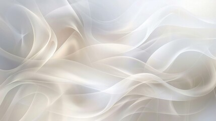Fototapeta premium White fabric is flowing creating an abstract background with wavy lines. This image would be perfect for any project needing a clean and simple background