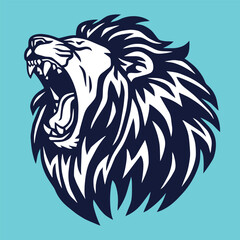 Roaring Lion Logo Vector illustration Artwork