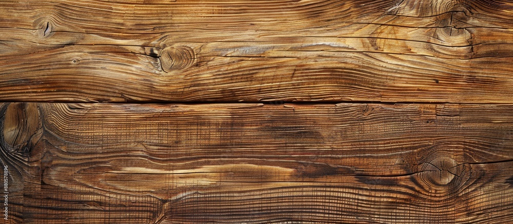 Poster High quality image of a weathered brown wooden surface with a natural pattern suitable for copy space