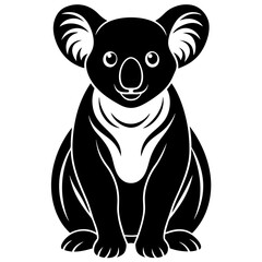 Koala silhouette vector illustration