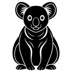 Obraz premium Koala silhouette vector illustration