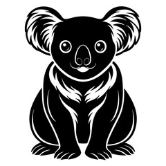 Koala silhouette vector illustration