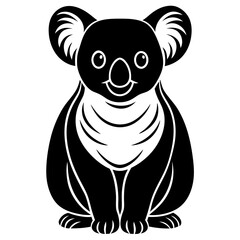 Koala silhouette vector illustration