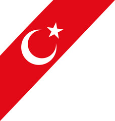 Türkiye Flag Tilted