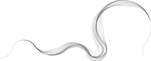 Abstract flow linear fluid wavy shape .Curved lines pattern . Music sound wave . Vector illustration