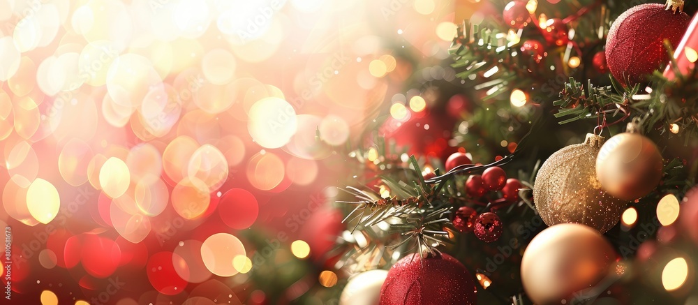 Leinwandbilder blurred background with a festive christmas bokeh effect perfect for a copy space image