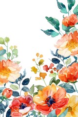 Vibrant Watercolor Floral Background for Creative Design