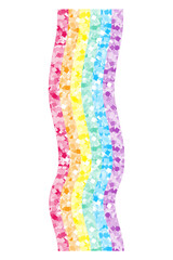 Glittery rainbow design element transparent png