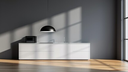 A sleek and modern kitchen with high-end appliances and minimalist design elements creating a functional and beautiful space for culinary activities Illustration, Image, , Minimalism,