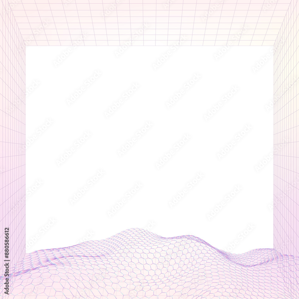 Sticker Purple png 3D wave pattern design