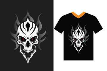 Human skull icon, Original Vector illustration for t-shirt design, poster, banner, logo, etc.