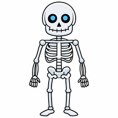 Skeleton vector illustration, skeleton head vector art, halloween skeleton silhouette, skeleton of a person