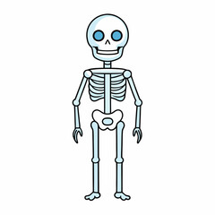 Skeleton vector illustration, skeleton head vector art, halloween skeleton silhouette, skeleton of a person