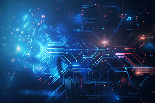 テクノロジーを表現した抽象的な背景素材