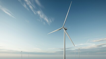 Fototapeta premium Diagrams showcasing wind energy farms and their contribution to clean energy production, emphasizing wind turbines' role in renewable power. Illustration, Image, , Minimalism,