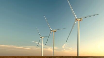 Fototapeta premium Diagrams showcasing wind energy farms and their contribution to clean energy production, emphasizing wind turbines' role in renewable power. Illustration, Image, , Minimalism,