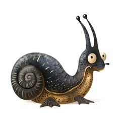 Obraz premium Slug Artsy animal fashion cartoon isolated whitebackground