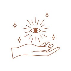 Alchemy eye png logo element, aesthetic collage sticker