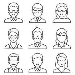 Fototapeta premium Set of people avatar icons, perfect for use as characters in illustrations or animations