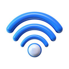 Wi Fi sign in 3D style isolated on a white background. Wireless network icon or technology wifi .3D Realistic Wireless network vector illustration