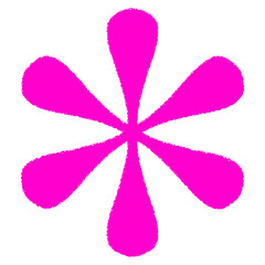 Funky asterisk png sticker, pink abstract shape on transparent background