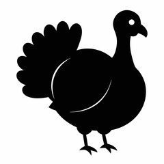 Turkey bird vector illustration, türkiye vector art, Thanksgiving türkiye bird silhouette, chicken with a chicken