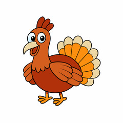 Turkey bird vector illustration, türkiye vector art, Thanksgiving türkiye bird silhouette, chicken with a chicken