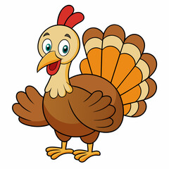 Turkey bird vector illustration, türkiye vector art, Thanksgiving türkiye bird silhouette, chicken with a chicken