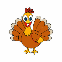 Turkey bird vector illustration, türkiye vector art, Thanksgiving türkiye bird silhouette, chicken with a chicken
