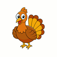 Turkey bird vector illustration, türkiye vector art, Thanksgiving türkiye bird silhouette, chicken with a chicken