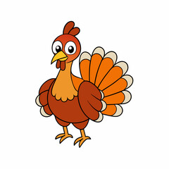 Turkey bird vector illustration, türkiye vector art, Thanksgiving türkiye bird silhouette, chicken with a chicken