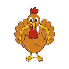 Turkey bird vector illustration, türkiye vector art, Thanksgiving türkiye bird silhouette, chicken with a chicken