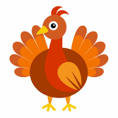 Turkey bird vector illustration, türkiye vector art, Thanksgiving türkiye bird silhouette, chicken with a chicken