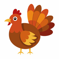 Turkey bird vector illustration, türkiye vector art, Thanksgiving türkiye bird silhouette, chicken with a chicken