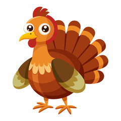 Turkey bird vector illustration, türkiye vector art, Thanksgiving türkiye bird silhouette, chicken with a chicken