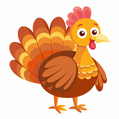 Turkey bird vector illustration, türkiye vector art, Thanksgiving türkiye bird silhouette, chicken with a chicken