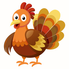 Turkey bird vector illustration, türkiye vector art, Thanksgiving türkiye bird silhouette, chicken with a chicken