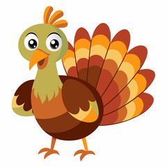 Turkey bird vector illustration, türkiye vector art, Thanksgiving türkiye bird silhouette, chicken with a chicken