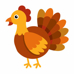 Turkey bird vector illustration, türkiye vector art, Thanksgiving türkiye bird silhouette, chicken with a chicken