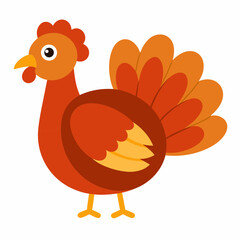 Turkey bird vector illustration, türkiye vector art, Thanksgiving türkiye bird silhouette, chicken with a chicken