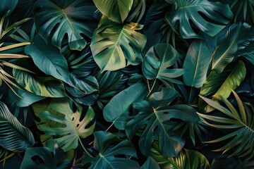 Fototapeta premium A close-up shot of a bunch of green leaves