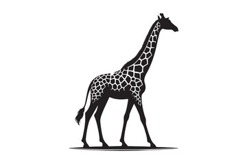 Fototapeta premium Giraffe Animal Silhouettes vector illustration - Generative AI