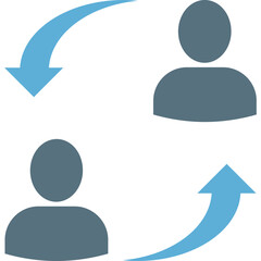 Communication vector icon in flat style with isolated background 