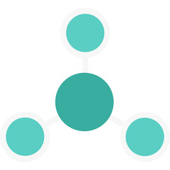 Nodes vector icon in flat style with isolated background 