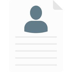 Cv vector icon in flat style with isolated background 