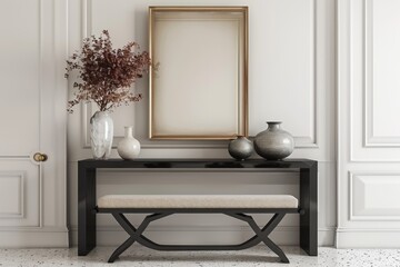 elegant black entryway mockup
