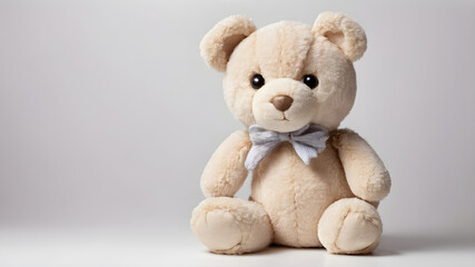 Obraz premium Photograph a cute stuffed animal toy isolated on a white background.