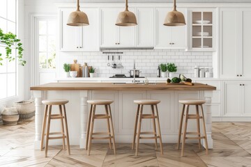 scandinavian inspired kitchen mockup