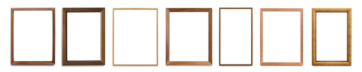 Rectangle wooden vintage frame set